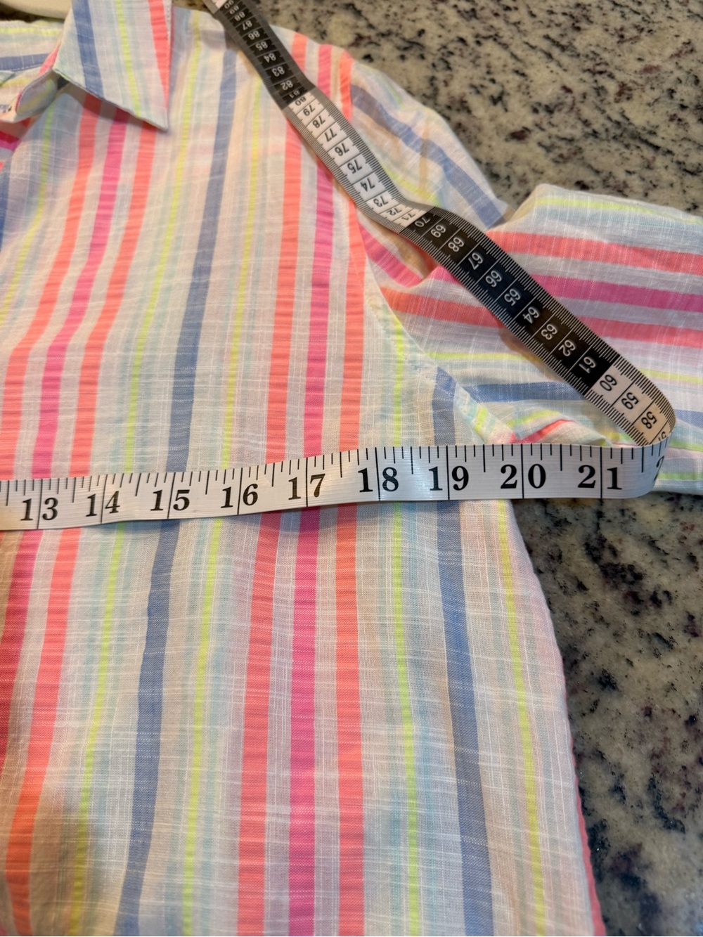 Vineyard Vines Striped Tunic Top - Pink, Blue, Yellow & Cream - Picture 7 of 8
